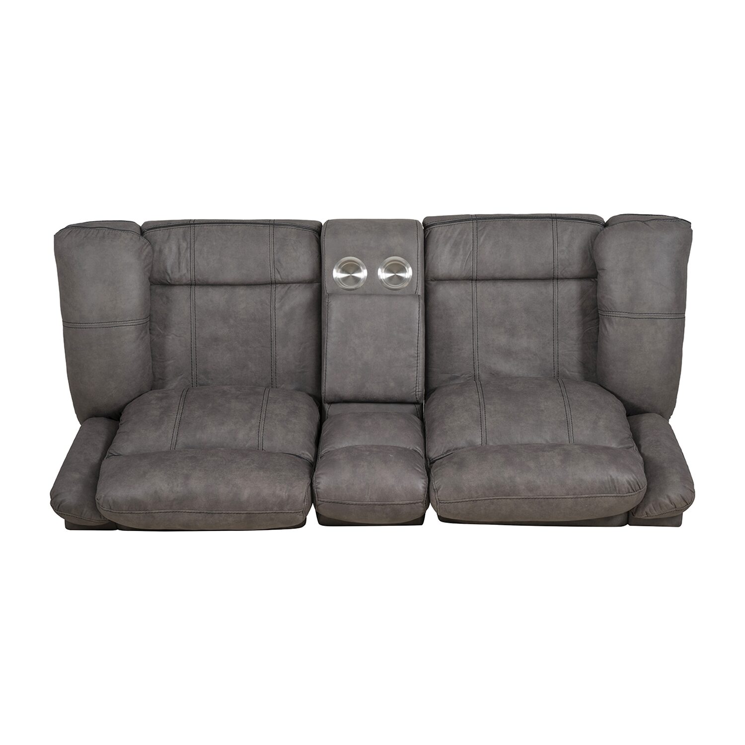 Linon Gideon Stone Grey Manual Reclining Loveseat