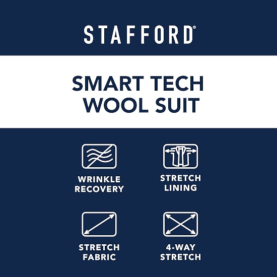 Stafford Smart Tech Mens Stretch Fabric Classic Fit Suit Jacket