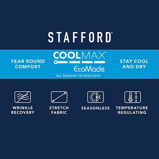 Stafford Coolmax All Season Ecomade Mens Classic Fit Tuxedo Pant