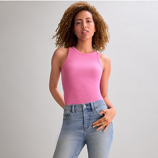 A.N.A Womens High Neck Sleeveless Tank Top
