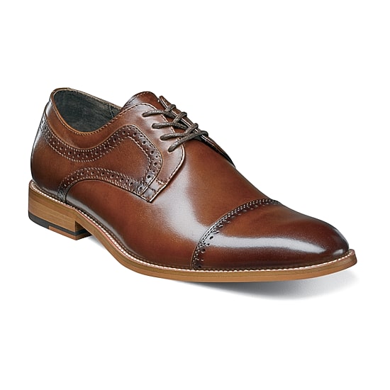 Stacy Adams® Dickinson Mens Leather Cap Toe Oxfords