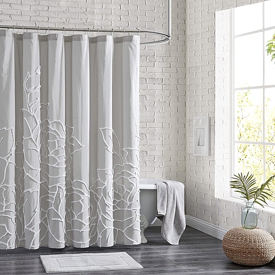 CHF Chenille Rose Shower Curtain