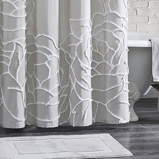 CHF Chenille Rose Shower Curtain