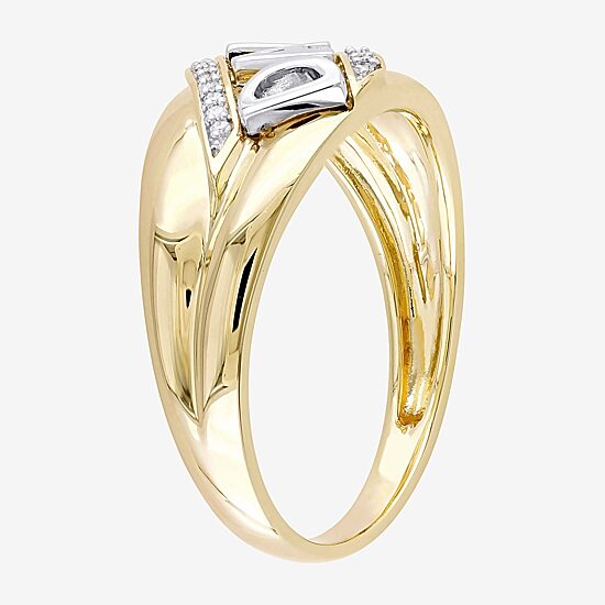 "Dad" Mens Diamond Accent Natural White Diamond 10K Gold Fashion Ring
