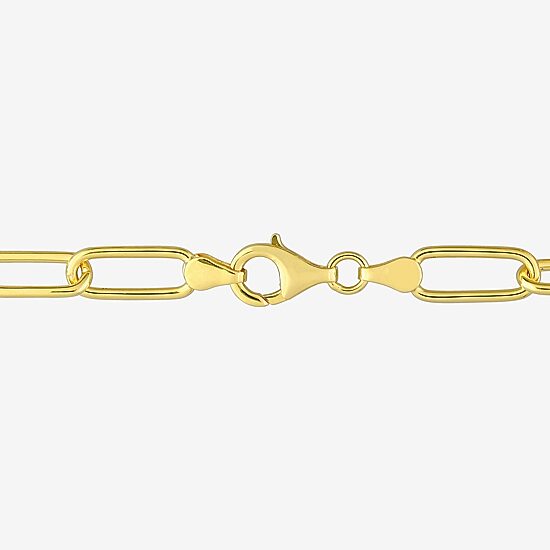 Mens 1/6 CT. T.W. Natural White Diamond 18K Gold Over Silver Charm Bracelet