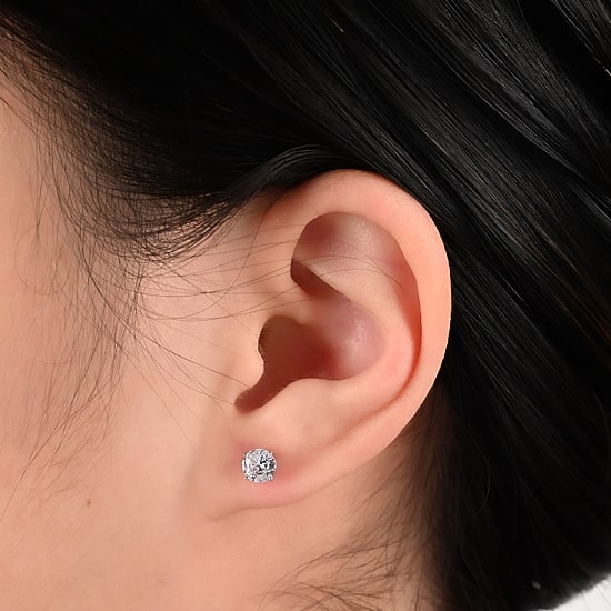 Sterling Silver Cubic Zirconia Earring Set 