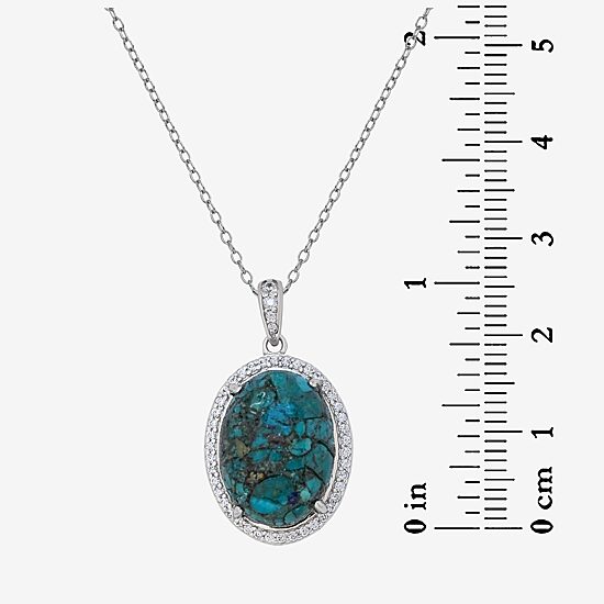 Womens Enhanced Green Turquoise Sterling Silver 2-pc. Jewelry Set