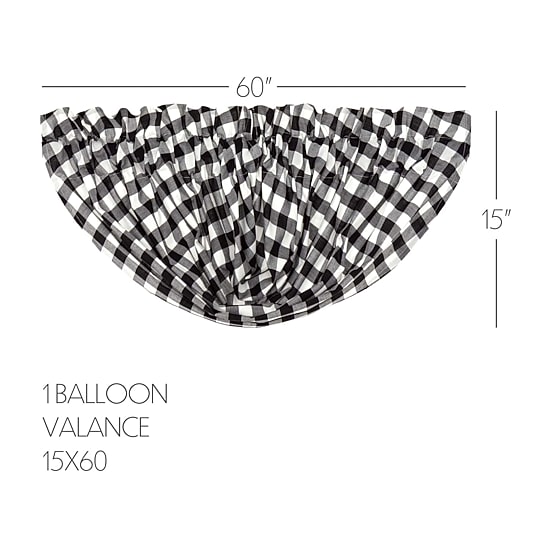 Vhc Brands Annie Check Light-Filtering Rod Pocket Single Balloon Shade
