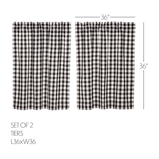 Vhc Brands Annie Check 2-pc. Rod Pocket Window Tier