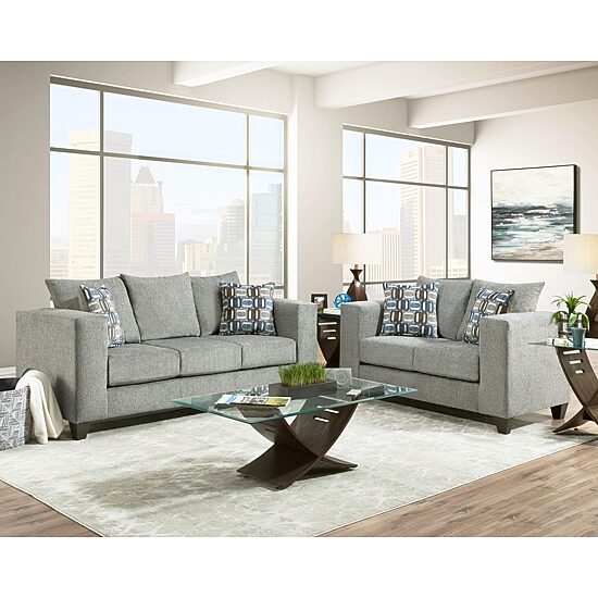 Olivia Contemporary Chenille Loveseat