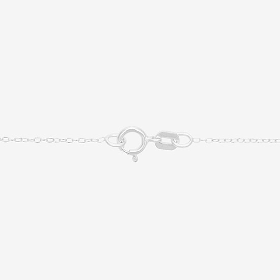 Itsy Bitsy Birthstone Crystal Sterling Silver 18 Inch Cable Pendant Necklace