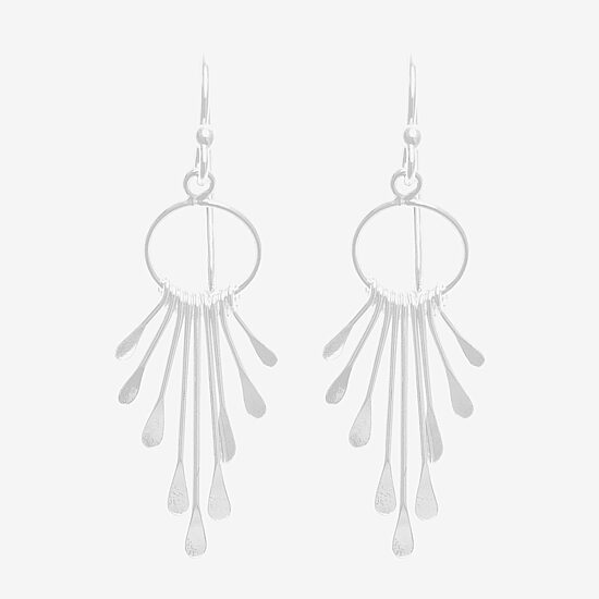 Silver Treasures Sterling Silver Drop Earrings