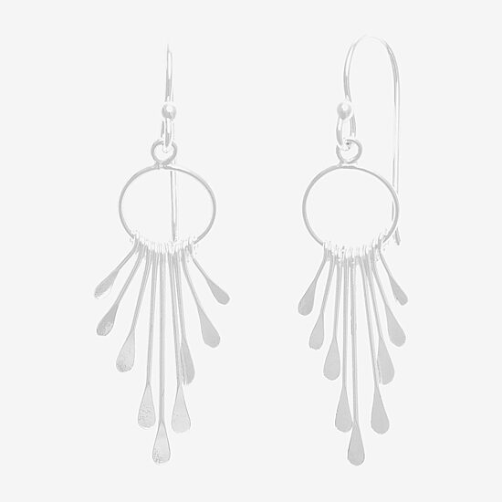 Silver Treasures Sterling Silver Drop Earrings