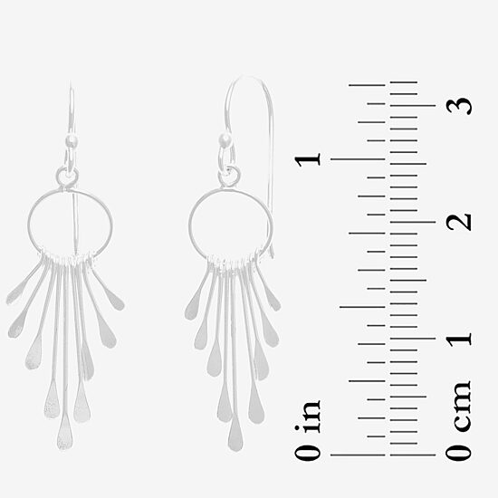 Silver Treasures Sterling Silver Drop Earrings