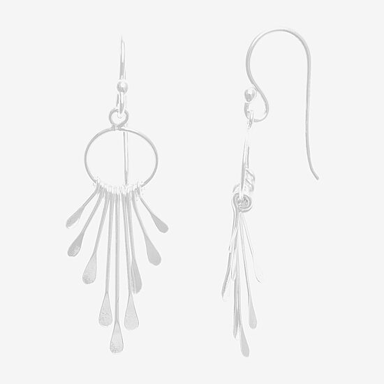 Silver Treasures Sterling Silver Drop Earrings