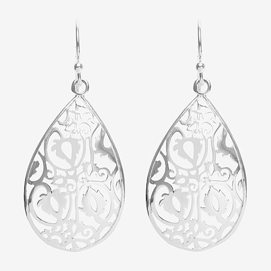 Silver Treasures Sterling Silver Drop Earrings