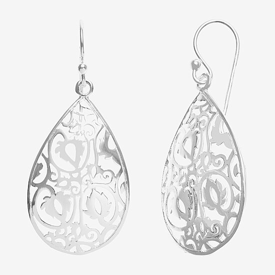 Silver Treasures Sterling Silver Drop Earrings