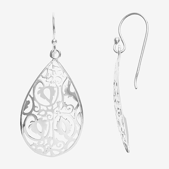 Silver Treasures Sterling Silver Drop Earrings