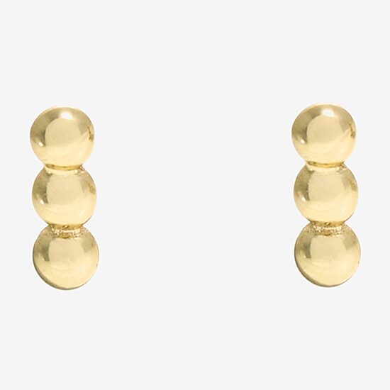 Silver Treasures Womens Cubic Zirconia 14K Gold Over Silver Heart Hypoallergenic 4 Pair Earring Set