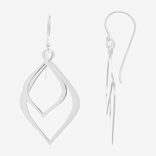 Silver Treasures Womens Sterling Silver Hypoallergenic Drop Earrings