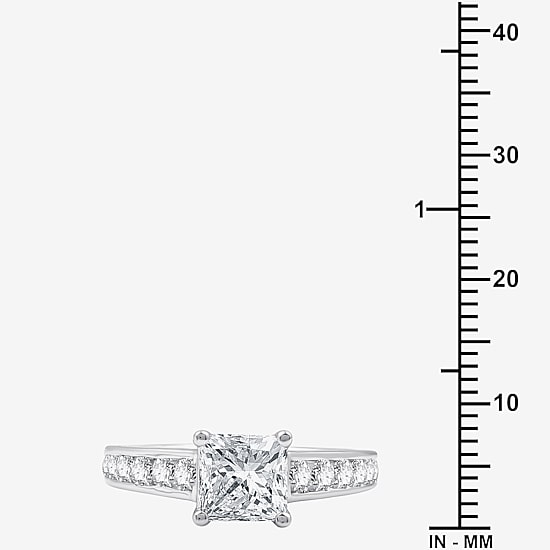 (G-H / Si2-I1) Womens 2 1/2 CT. T.W. Lab Grown White Diamond 10K Gold Side Stone Bridal Set