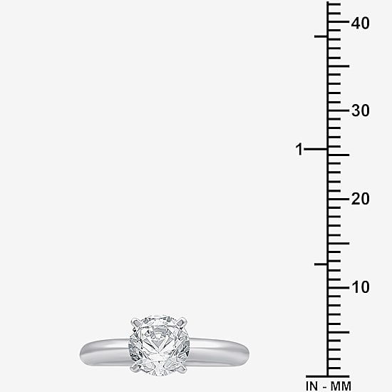 Classic Collection Womens 1 1/4 CT. Natural White Diamond 10K Gold Round Solitaire Engagement Ring
