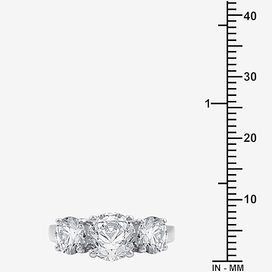 4 CT. T.W. Lab-Grown (G / SI1-SI2) Diamond Round 3-Stone Engagement Ring in 14K Gold