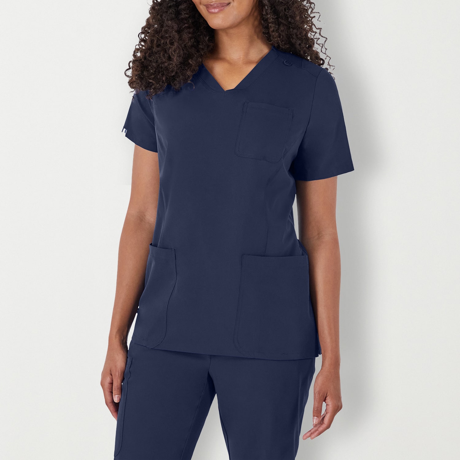 Hanes Womens V Neck Short Sleeve Tag Free Moisture Wicking Scrub Top