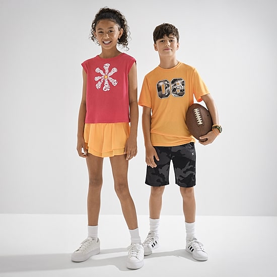 Xersion Little & Big Kid Girls Crew Neck Short Sleeve Muscle T-Shirt
