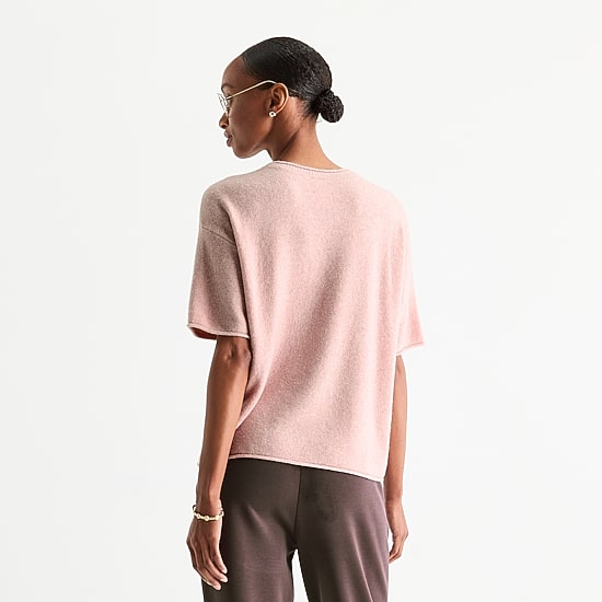 Stylus Womens Crew Neck Short Sleeve Pullover Sweater