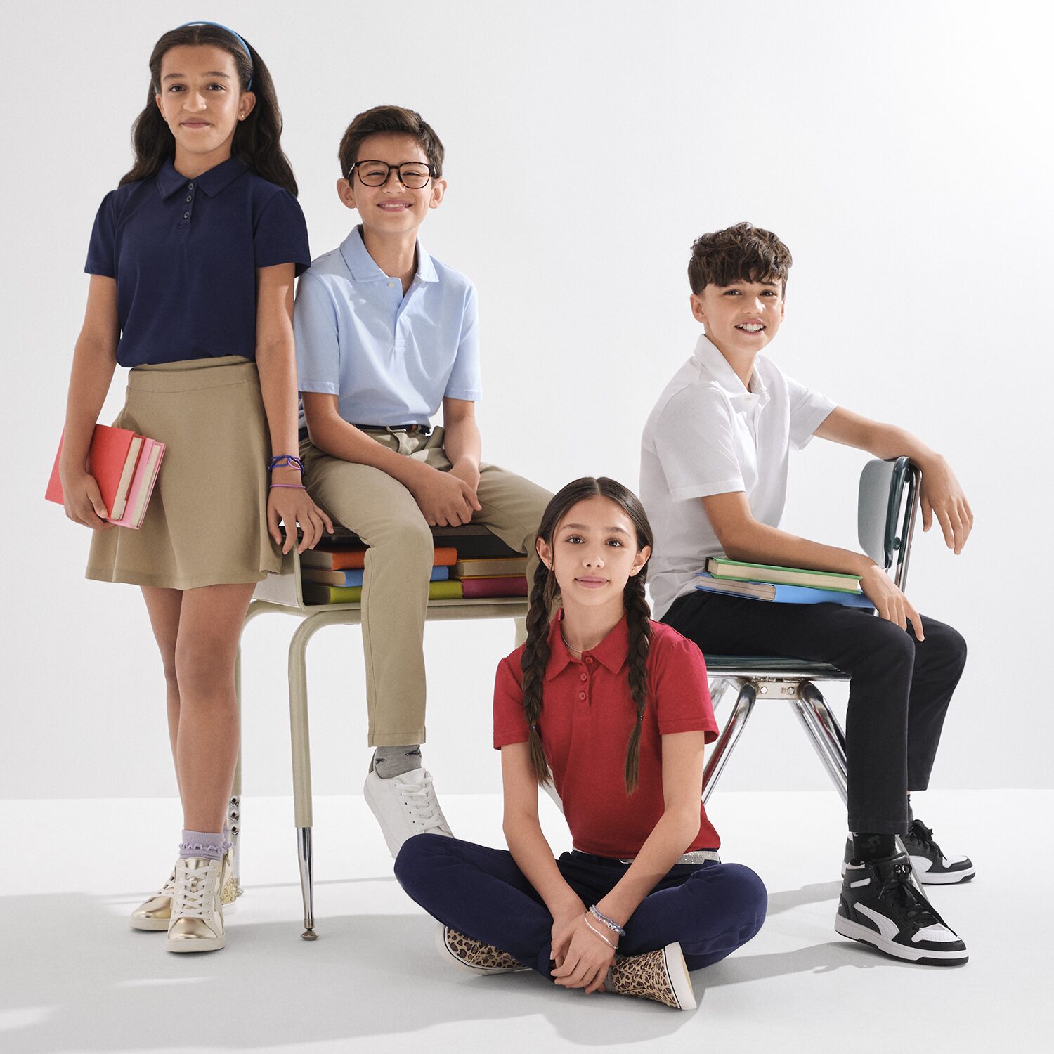 Thereabouts Little & Big Kid Girls Short Sleeve Regular Fit Polo Shirt