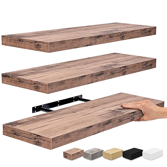 Sorbus 24" Rectangle 3-Shelf with Baskets