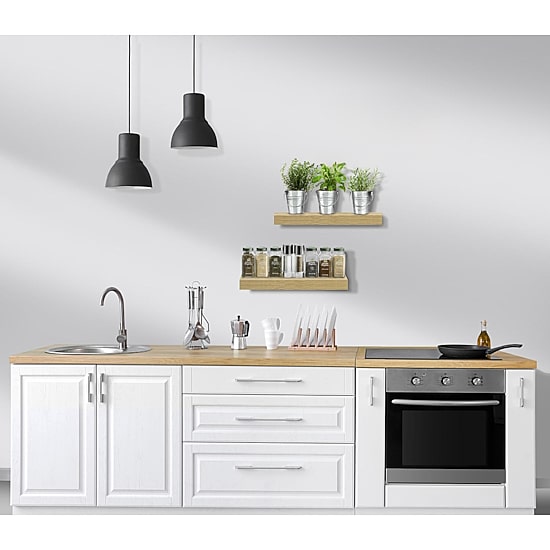 Sorbus 16" Floating 3-Shelf with Baskets