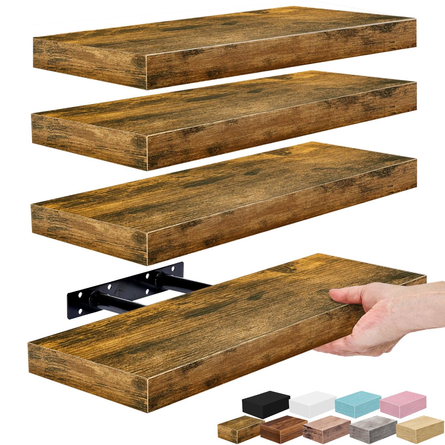 Sorbus 16" Floating 4-Shelf with Baskets