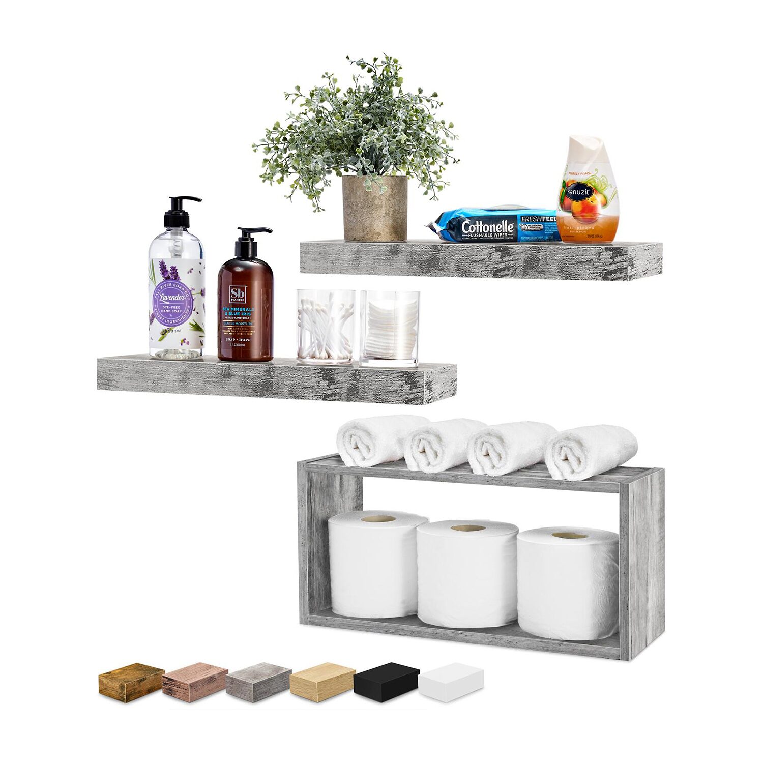 Sorbus Variety 3-Shelf Shelf with Baskets