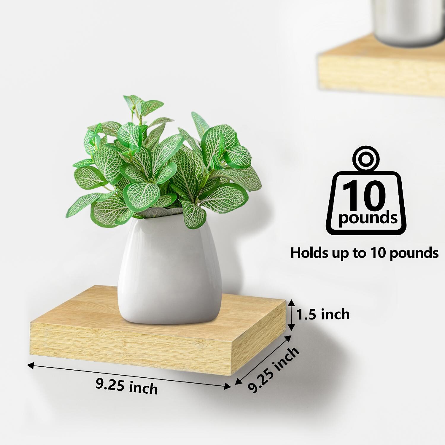 Sorbus 9" Square 4-Shelf with Baskets