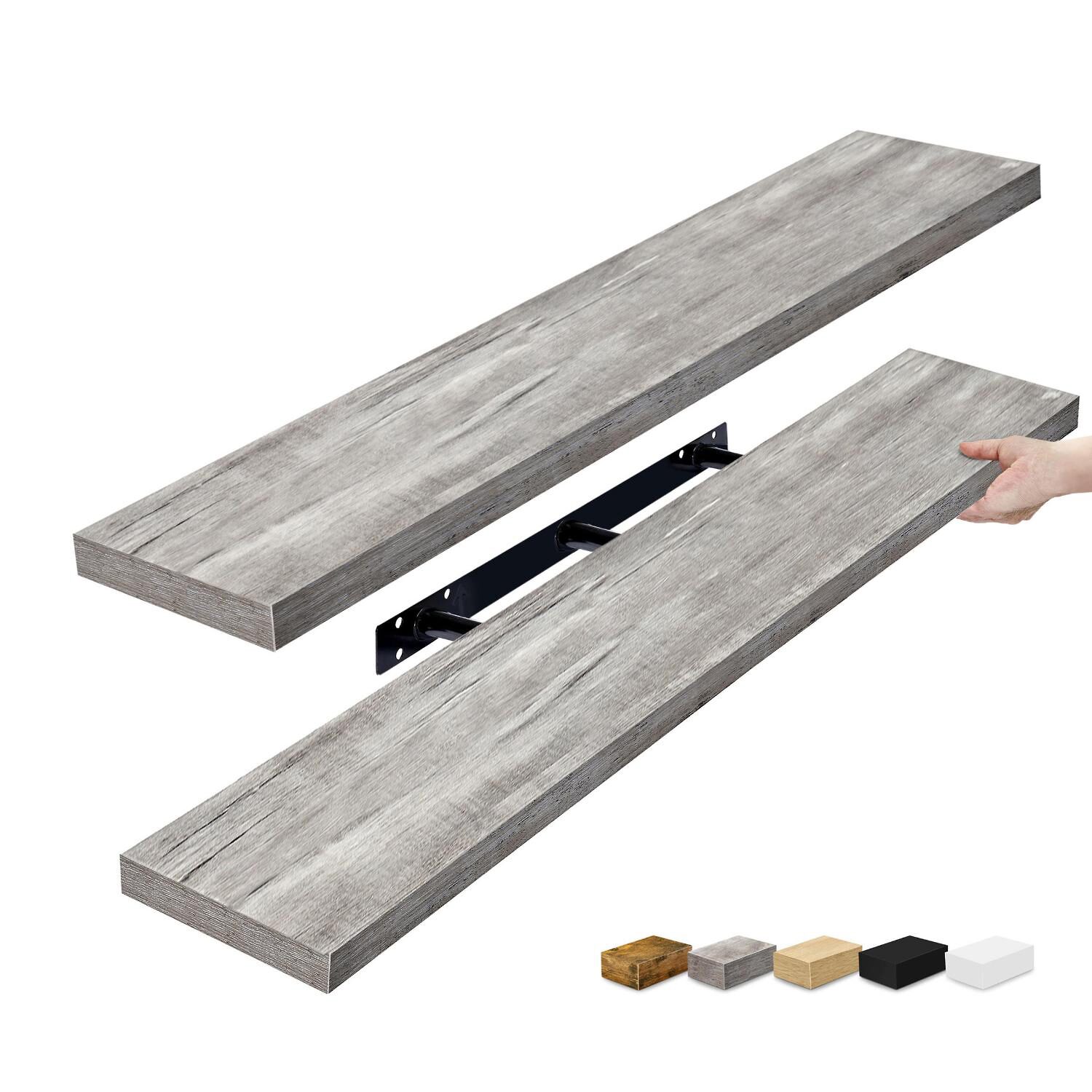 Sorbus 47" Floating 2-Shelf with Baskets