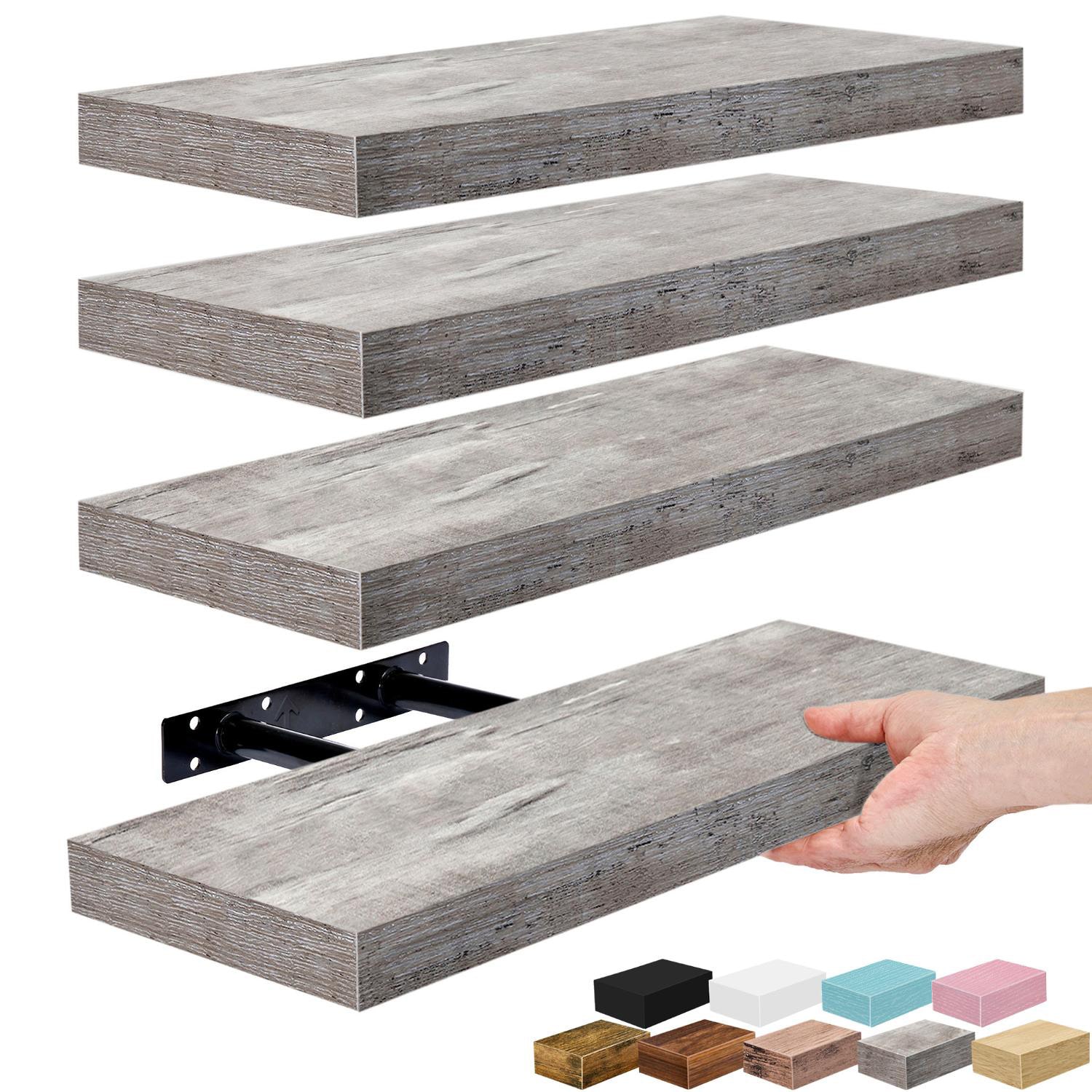 Sorbus 16" Floating 4-Shelf with Baskets