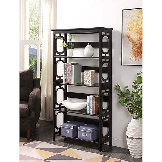 Convenience Concepts Omega Office + Library Collection 5-Shelf Bookcase