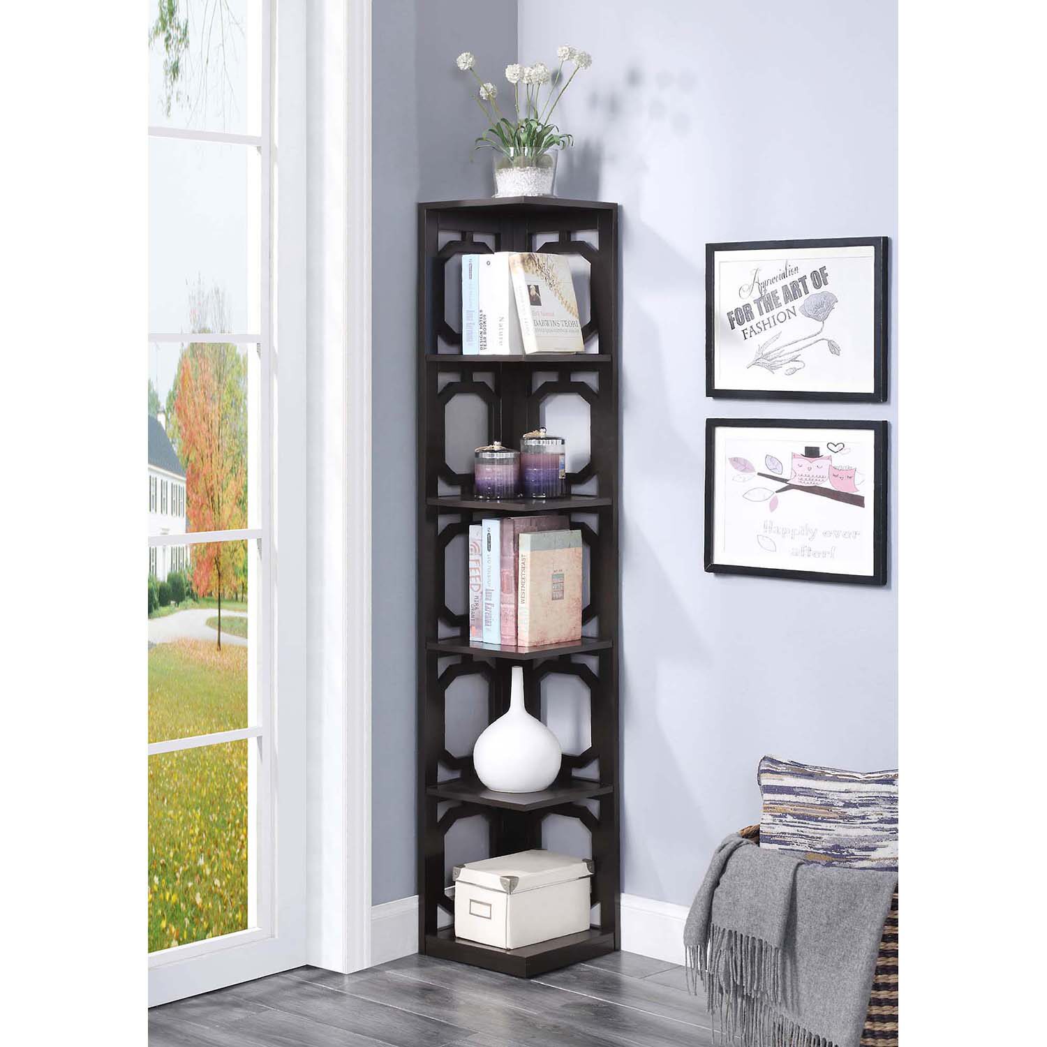 Convenience Concepts Omega Office And Library Collection 5-Shelf Bookcase