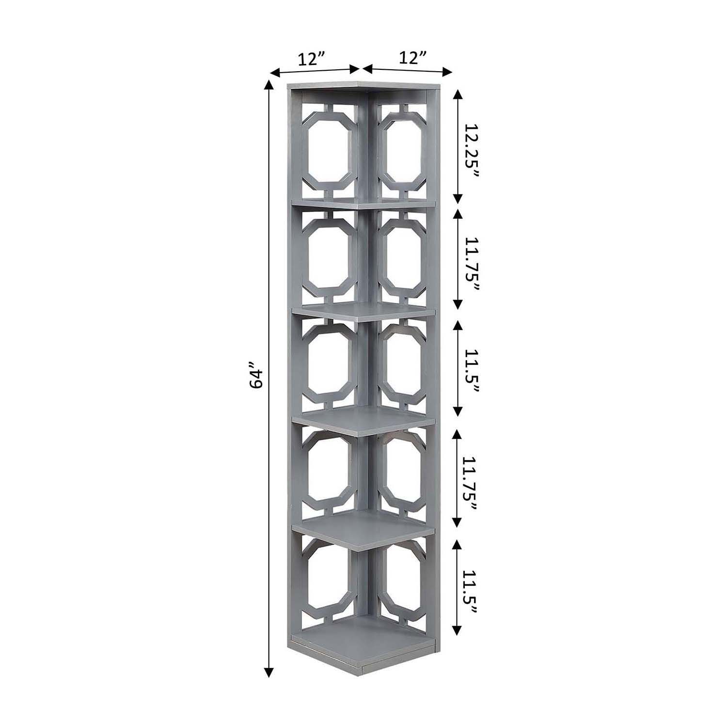 Convenience Concepts Omega Office And Library Collection 5-Shelf Bookcase