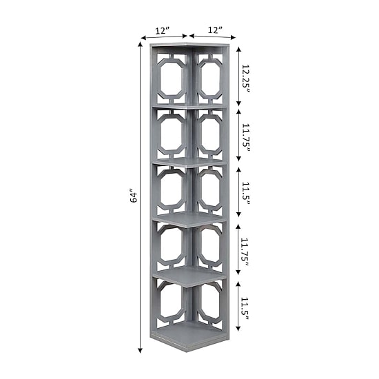 Convenience Concepts Omega Office And Library Collection 5-Shelf Bookcase