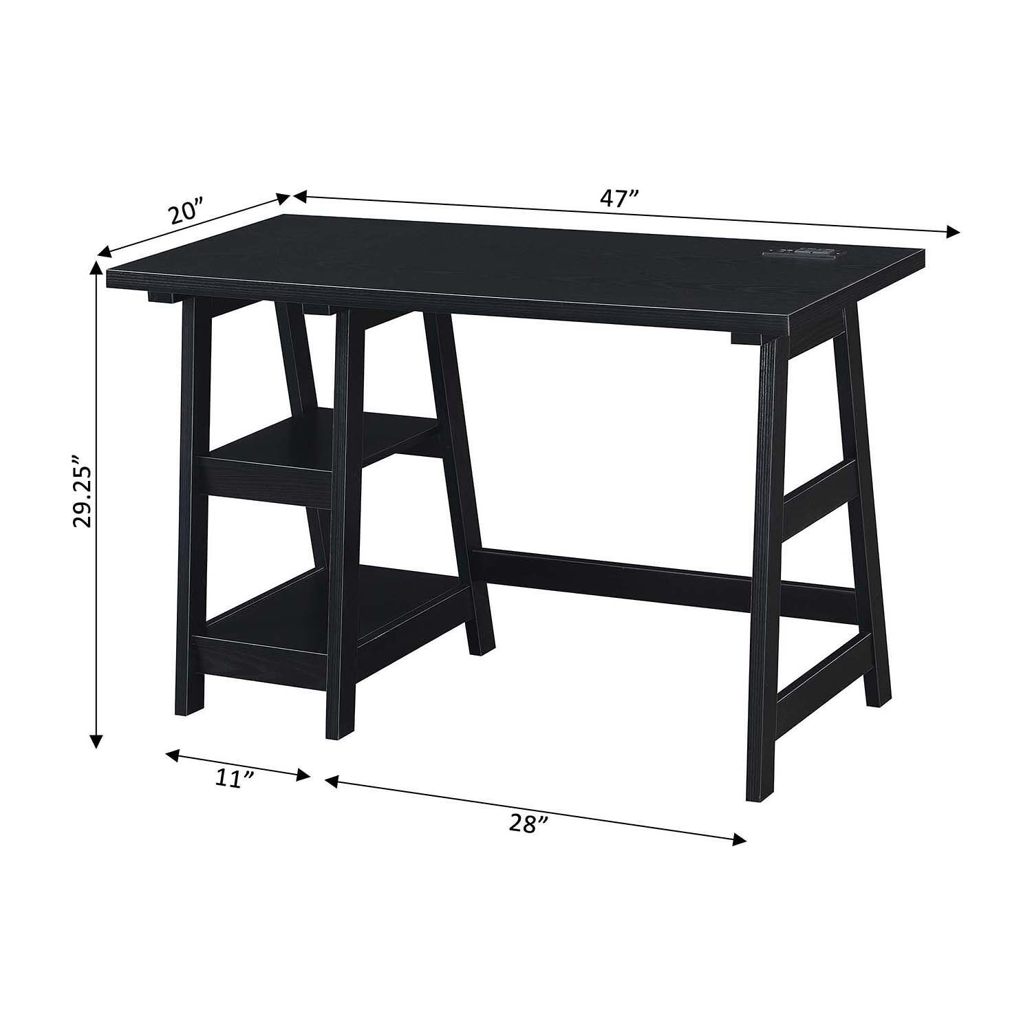 Convenience Concepts Designs2go Office And Library Collection Writing Desk