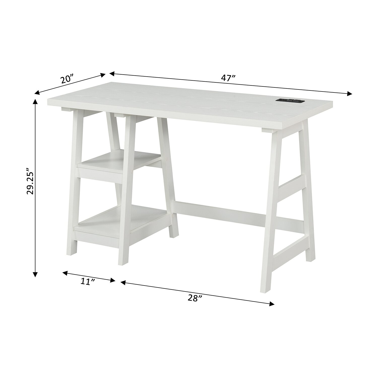 Convenience Concepts Designs2go Office And Library Collection Writing Desk