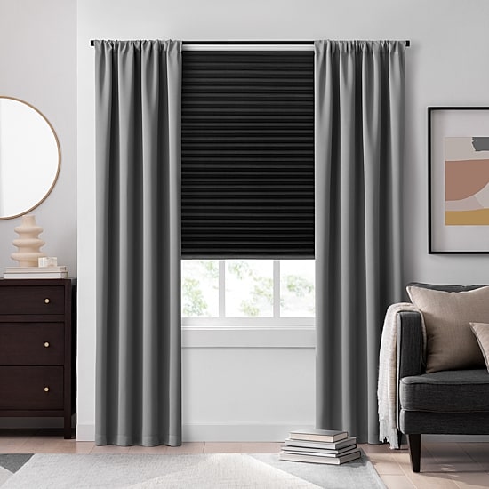 Eclipse 2pk Paper Cordless Blackout Pleated Shade