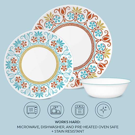 Corelle Global Collection Terracotta Dreams 12-pc. Glass Dinnerware Set