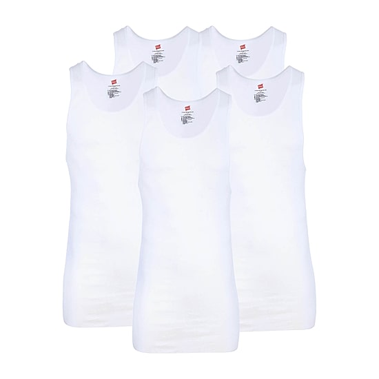 Hanes Fresh Iq Mens Scoop Neck Sleeveless 5 Pack Big and Tall Tank