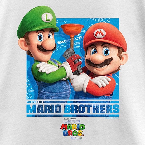 The Super Mario Bros. Movie Little & Big Kid Girls Crew Neck Short Sleeve Regular Fit Luigi Super Mario Graphic T-Shirt