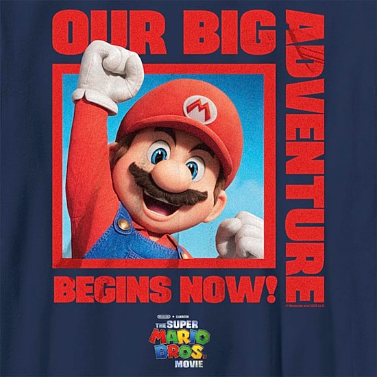 The Super Mario Bros. Movie Little & Big Kid Boys Crew Neck Short Sleeve Regular Fit Super Mario Graphic T-Shirt