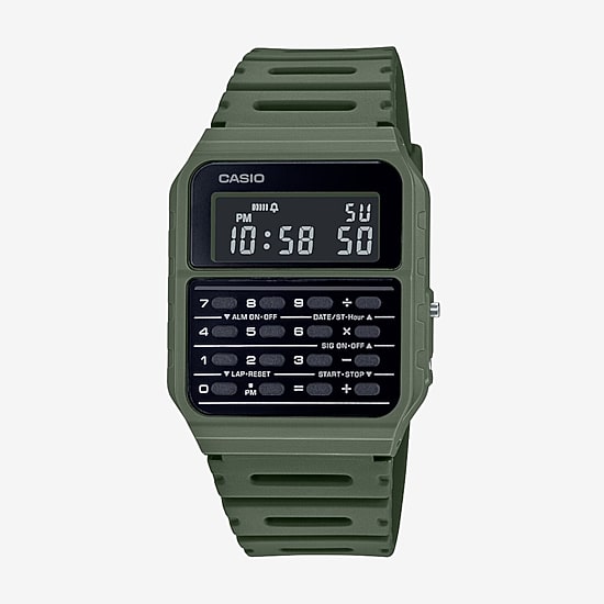 Casio Mens Multi-Function Digital Green Strap Watch Ca53wf-3bos